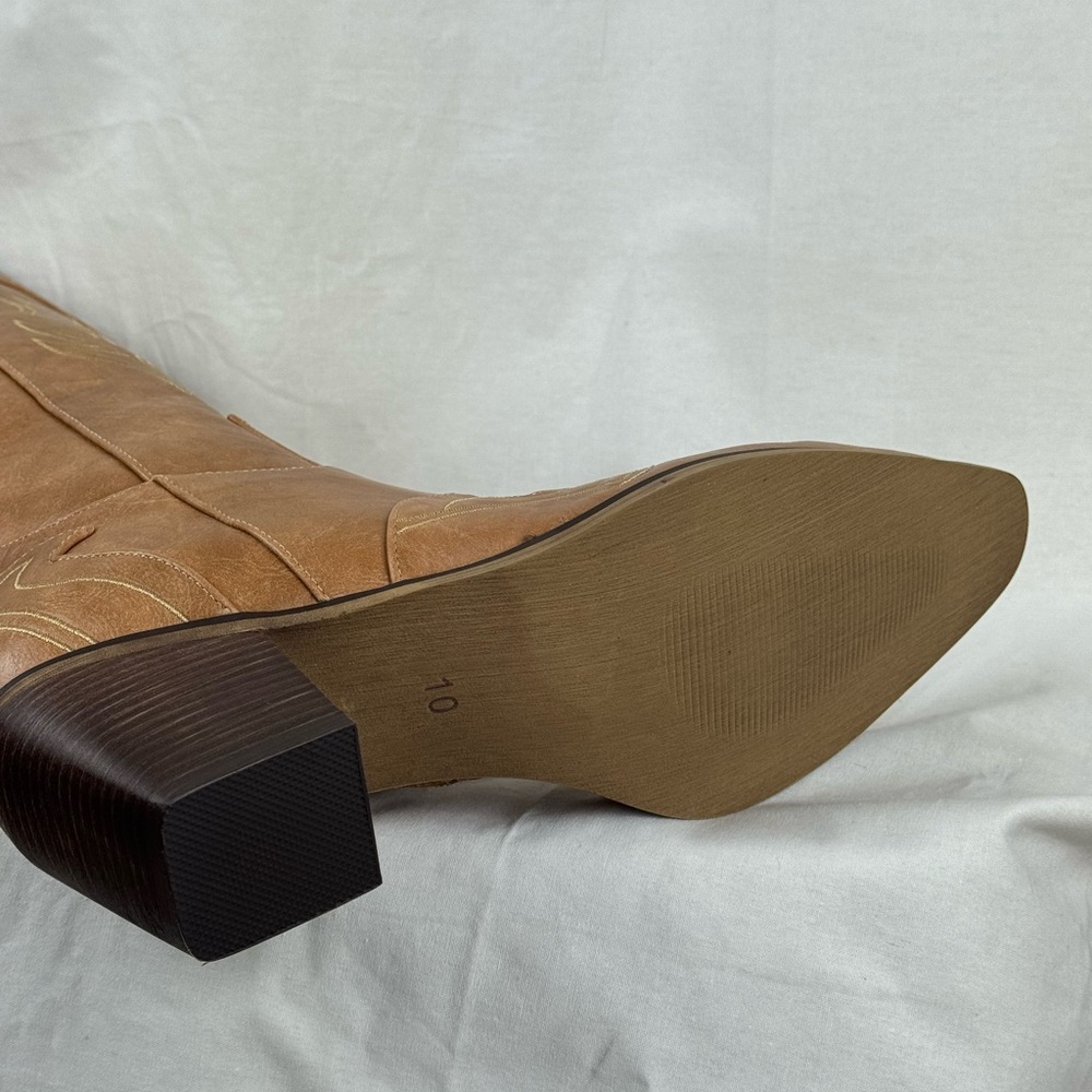 New Cowgirl Boots Tan  size 10 - Picture 11 of 15
